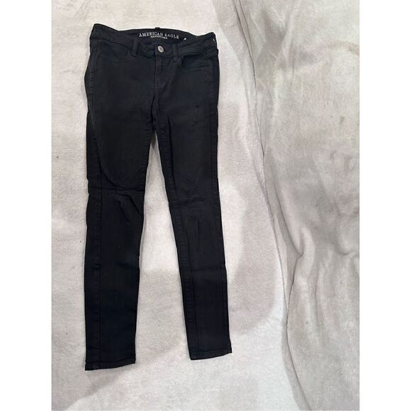 American eagle black jegging jeans size 4 women’s - Picture 1 of 8